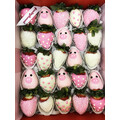 25pcs Pink Piggy Chocolate Strawberries Gift Box